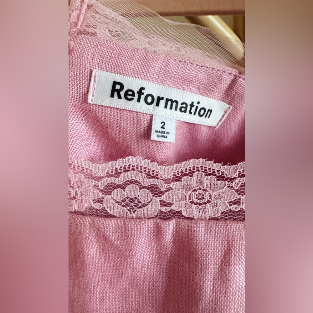 Reformation Neena Linen Dress in Baby girl, size 2, never washed. - Picture 7 of 7